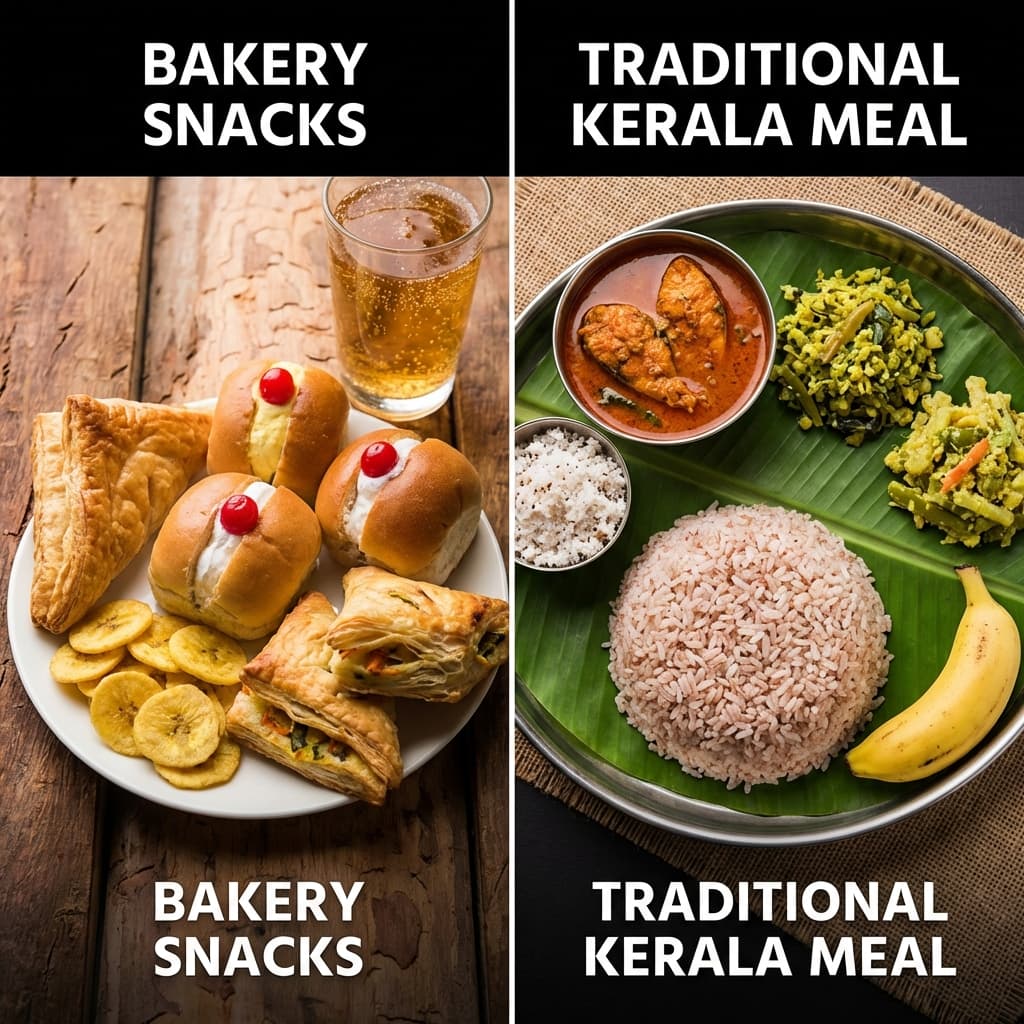 Ultra-Processed Foods in Kerala: Bakery Snacks vs Healthy Diet